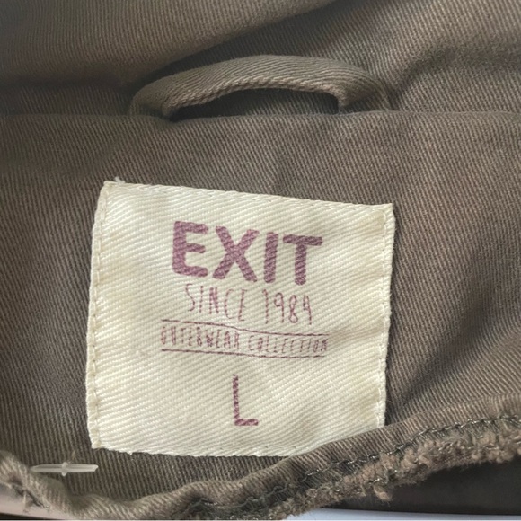 Exit military filed jacket olive green brown large - Picture 2 of 3